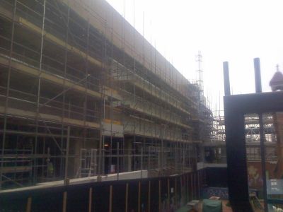 Side of Leisure Centre from Church Steps
