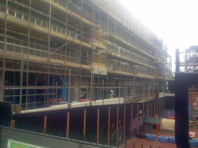 Side of Leisure Centre from Church Steps
