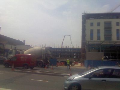 Car Park Entrance from Across the High Road
