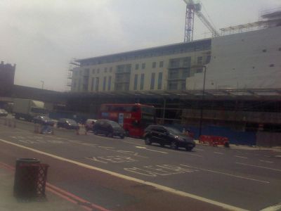 View of Tesco/Residential Building from Across the High Road
