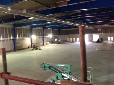 Across Ice Slab towards Back of Rink
