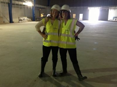 Pippa and Candi Towler-Green on Ice Slab
