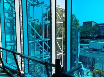 View of High Road through Community Room Glazing
