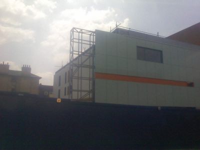 Side of Leisure Centre from Church Forecourt
