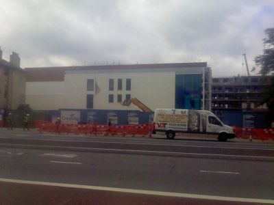 Front of Leisure Centre from Across the High Road
