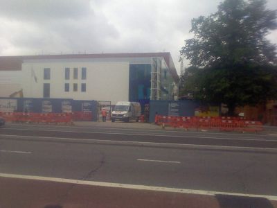 Front of Leisure Centre from Across the High Road

