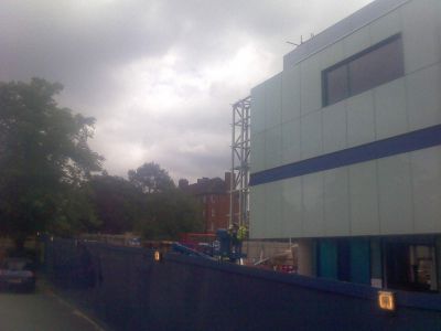 Side of Leisure Centre from Church Steps

