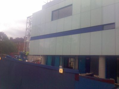 Side of Leisure Centre from Church Steps
