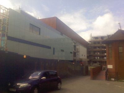 Side of Leisure Centre from Church Forecourt
