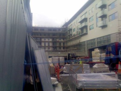 Works in front of Car Park Entrance
