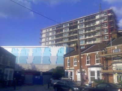 Rear View of Energy Centre and Flats from Hambro/Ellora Corner
