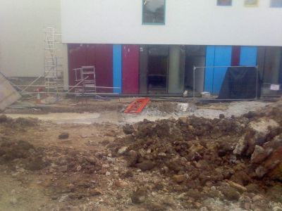 Landscaping Excavations in Front of Leisure Centre
