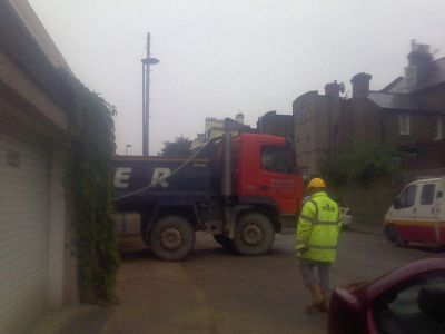 Reversing into Site from Natal Road
