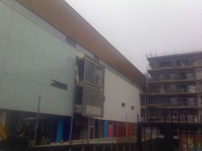 Side of Leisure Centre from Church Steps

