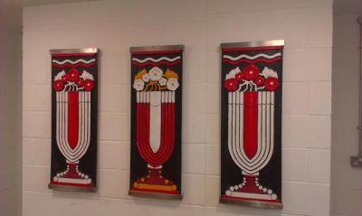 Art Deco Plaques from Old Ice Rink Facade
