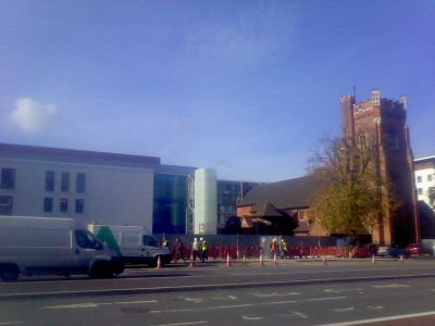 Front of Leisure Centre from Across the High Road
