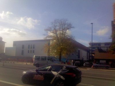 Front of Leisure Centre from Across the High Road

