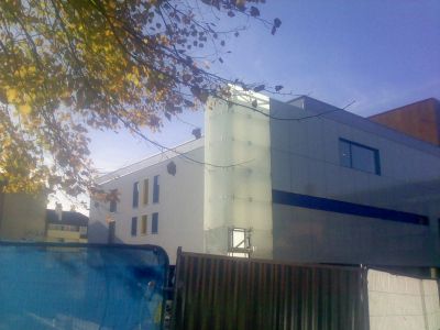 Front Corner of Leisure Centre from Church Forecourt
