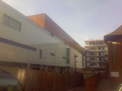 Side of Leisure Centre from Church Forecourt
