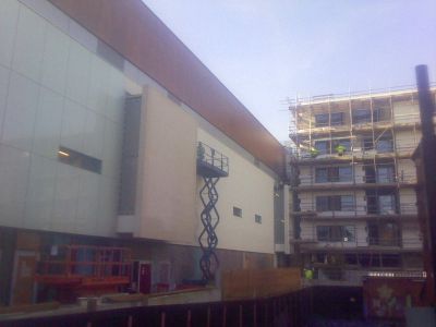 Side of Leisure Centre from Church Steps
