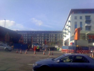 Car Park Entrance from Across the High Road
