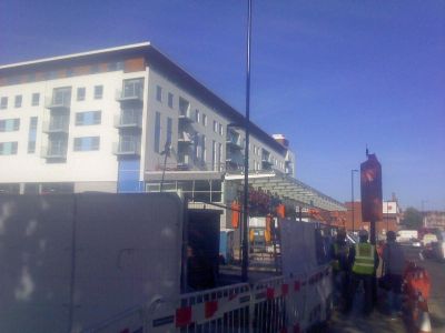 South Corner of Tesco/Residential Building
