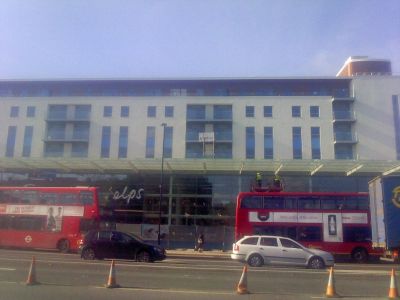 Tesco/Residential Building from Across the High Road
