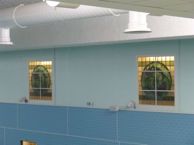 Stained Glass Preserved from Original Streatham Pool
