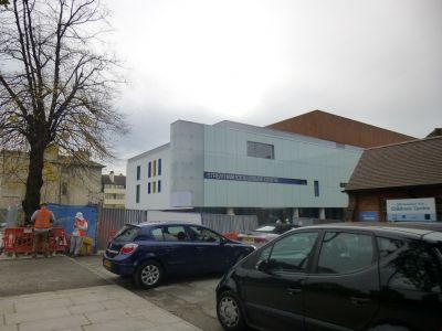 Leisure Centre from in front of Church
