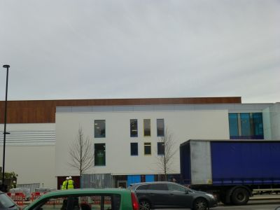 Front of Leisure Centre from Across the High Road
