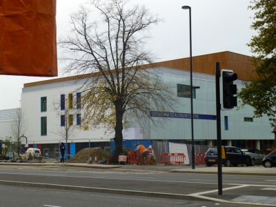 Leisure Centre from Across the High Road
