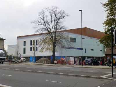Leisure Centre from Across the High Road
