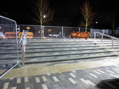 Steps in front of Leisure Centre
