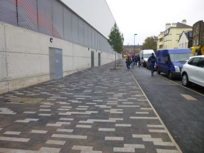 Side of Leisure Centre from Natal Road (New Paving)
