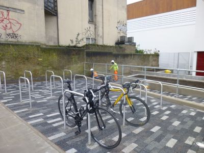 Bike Racks in front of Leisure Centre

