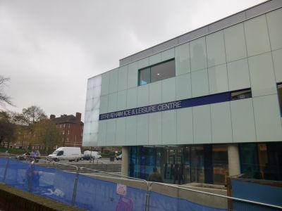 Side of Leisure Centre from Church Steps
