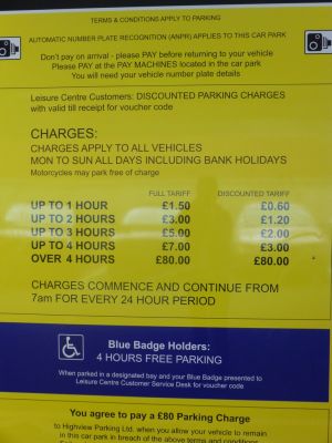 Leisure Centre Parking Fees
