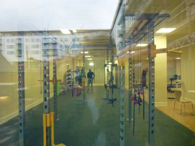 Looking into Gym from Path
