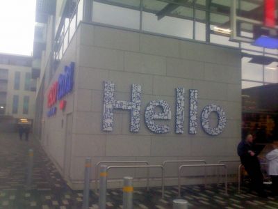 Tesco "Hello" Sign
