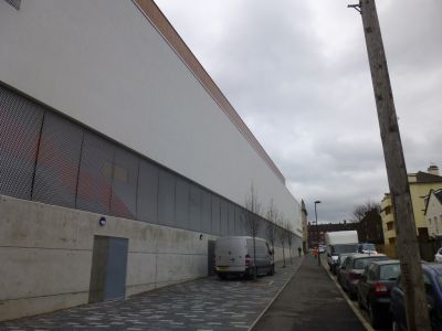 Side of Leisure Centre from Natal Road
